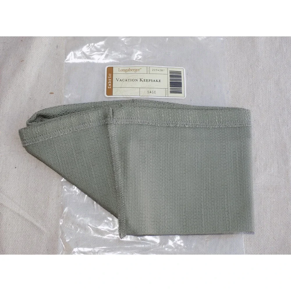 Sage Green Vacation Keepsake Basket Liner Longaberger